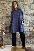 Porto Button Back Breton Tunic French Navy 